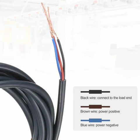 Photoelectric Sensor Kit 12-24V DC Pro Grade Specular Reflection Detects Objects With 2M Range NPN NO NC Outputs wire colors
