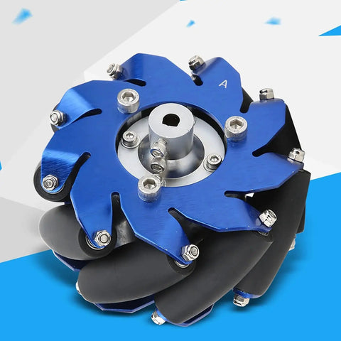 Right Mecanum Wheel With 4 Inch Aluminum TPU Rubber Roller For Industrial Robotics Applications And Heavy Duty Tasks, By MUNEFE