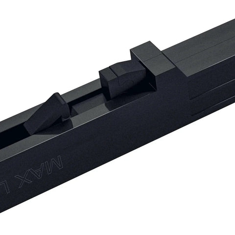 Invisible Black Barn Door Soft Close Kit For Doors Up To 88 Pounds with Spring Buffer Damper, shown in close-up view.