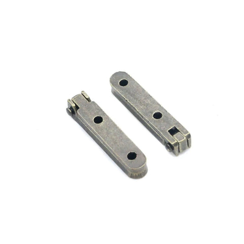 20 Pack Small Wooden Box Hinges With Screws, 90 Degree Folding Bronze Hinges For Jewelry Boxes, Durable Zinc Alloy