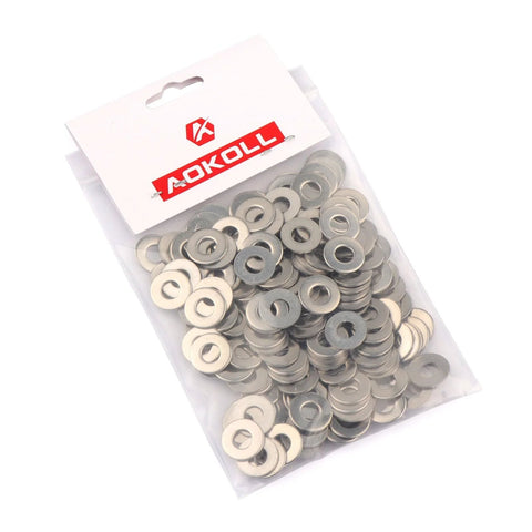 AOKOLL 200pcs #10 x 1/2 in 304 stainless steel flat washers in bag