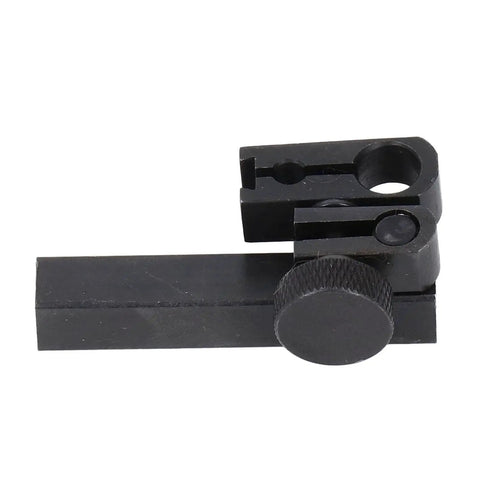 Black metal dial test indicator height holder bar with swiveling sleeve clamp, 9mm×9mm×50mm