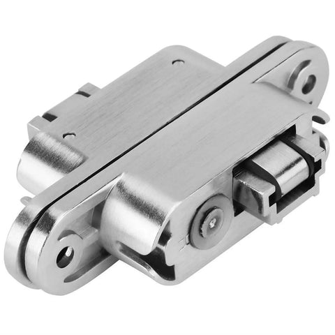 Two Pack 180 Degree Concealed Cross Door Hinges for Gates Doors Cupboards and Furniture Alloy Hidden Hinge Set with Slick Smooth Quiet Operation