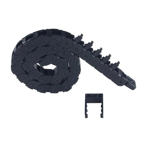 K2 Plus Cable Drag Chain Replacement Open For Hot End Extruder Direct Drop In Easy Install shown coiled with open link detail