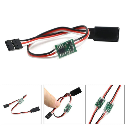 Ultimate Slow Servo Reducer Delay Module For RC Models 5 To 6 Volt Steering Gear Controller with wiring displayed