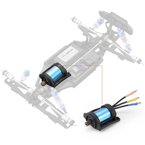 Brushless Motor With Pinion for 1/12 Scale RC Car 903A Spare Parts Set 90209 90212 Replacement Upgrade for Faster Acceleration