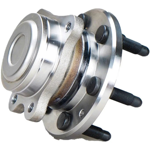 Front Wheel Bearing And Hub Assembly Fits Chevy Colorado 2015 2019 And GMC Canyon 2015 2019, Premium Replacement Hub Bearing Kit For Smooth Steering, Durable Front Wheel Hub Assembly, close-up view of the metal hub component.