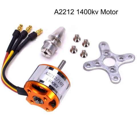 A2212 1400KV Brushless RC Motor with mounting accessories for RC planes and quadcopters
