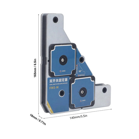 Super Strong 50Kg Magnetic Welding Jig Holders Set For Steel Pipes, Heavy Duty Welder Fixtures With Galvanized Iron Shell, 2 Pack