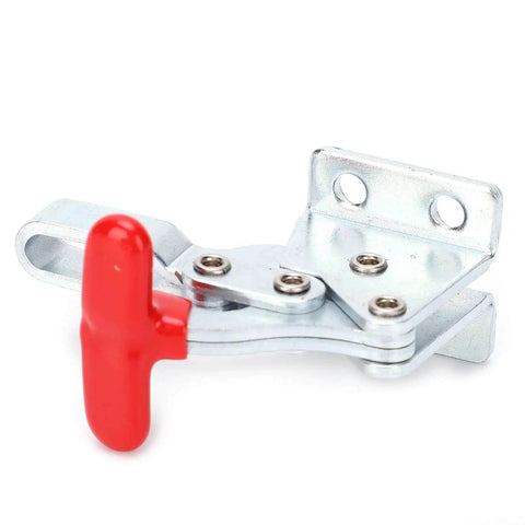 Heavy Duty Quick Release Clamp For Woodworking Jigs And Fixtures, Hold Down Toggle Clamp With Horizontal Elbow Design, red handle