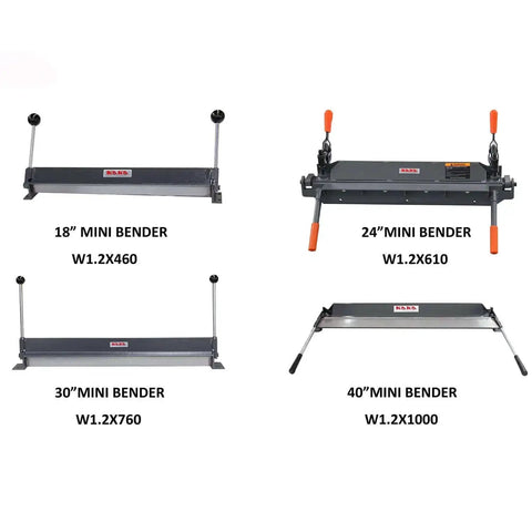 Portable 18-Inch Sheet Metal Brake For 18-Gauge Mild Steel, Adjustable 0-90 Degree Bend, mini benders comparison image