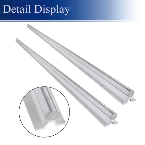 Detailed view of Rugged 2 Pack SBR20 Linear Rails 2200mm, smooth glide, low friction carbon steel for CNC machines and DIY projects