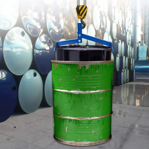 Vertical Drum Lifter Clamp For 55 Gallon Steel Drums 1100 Lb Capacity lifting green steel drum