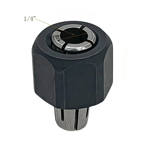 Beefy 1/4 Inch Router Collet Kit With Self Releasing Chuck And Locking Nut For Replacing 48-66 Series Collets Includes 14-46-0166