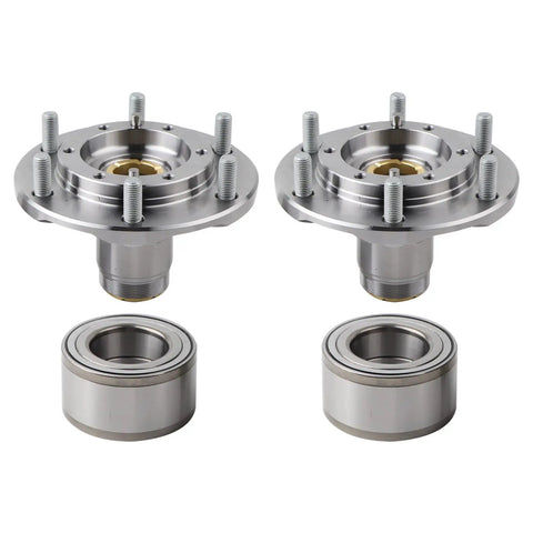 Front Wheel Hub Bearing Assembly Set For Toyota Tacoma 1995-2004 4WD, Fits 2.4L 2.7L 3.4L, Two Pack, showing hub and bearings