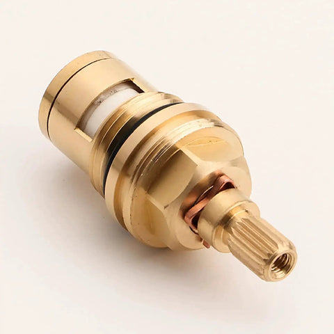 Two Pack Faucet Cartridge Replacement Brass Ceramic Disc With 20 Spline For Hot And Cold Water Ball Valves