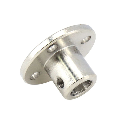 S SYDIEN 6mm rigid flange shaft coupling, silver metal with flange and mounting holes