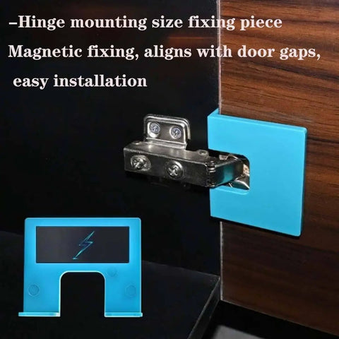 Door Hinge Jig Kit For Quick Install With Magnetic Locking No Drilling Required And Precise 2mm Groove shown installed on door