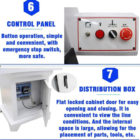 Control panel and distribution box of the Pro Grade Pneumatic Hinge Boring Insertion Machine for Woodworking