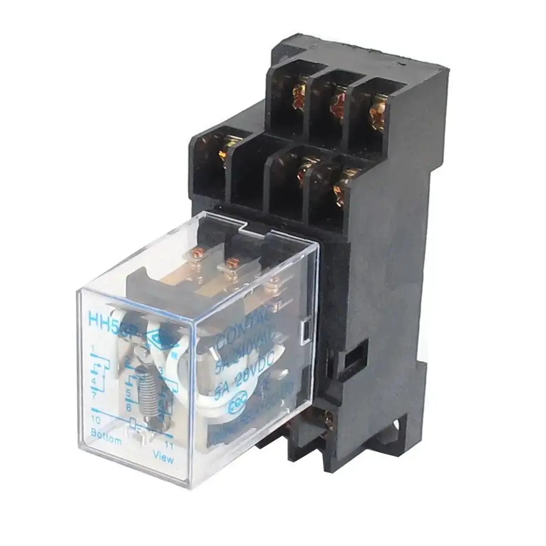 12V DC Coil 5A 3PDT Relay With Base Socket General Pur...
