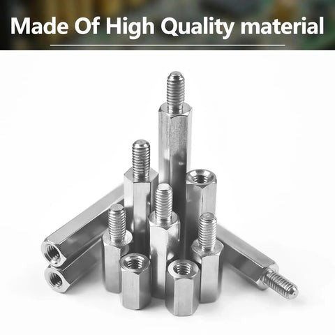 Ultimate Hex Spacers And Standoffs Hardware Kit With 430 Pcs Stainless Steel M3 Metric Bolts Nuts Washers for Circuit Boards