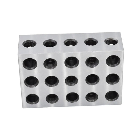 Ultra Precision Machinist Block Set 1x2x3 With 23 Holes For Milling Machines, Matched Pair, 0.0002 Inch Tolerance