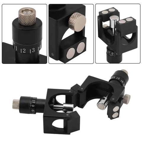 Magnetic Planer Blade Setting Jig Set Two Pack, adjustable height, metal and plastic with magnetic hold for knife alignment.