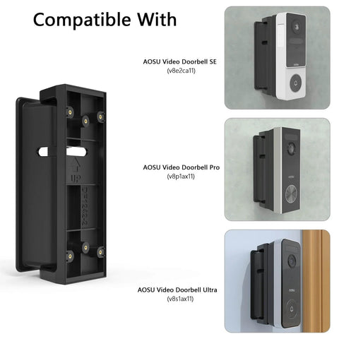 0 To 90 Degree Adjustable Video Doorbell Mount For AOSU Ultra Pro And SE Cameras Left Right Angle Plate Wedge Kit for wall