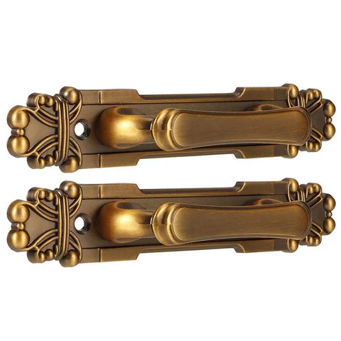 Antique European Style Two Pack Cabinet Door Pulls Set with vintage bronze zinc alloy handles for furniture