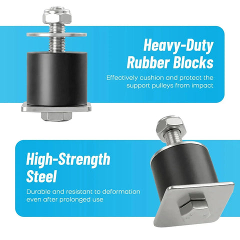 Unistrut Trolley Stopper Anti Fall For One And Five Eighths Inch Strut 2 Pack, featuring heavy-duty rubber and steel construction.