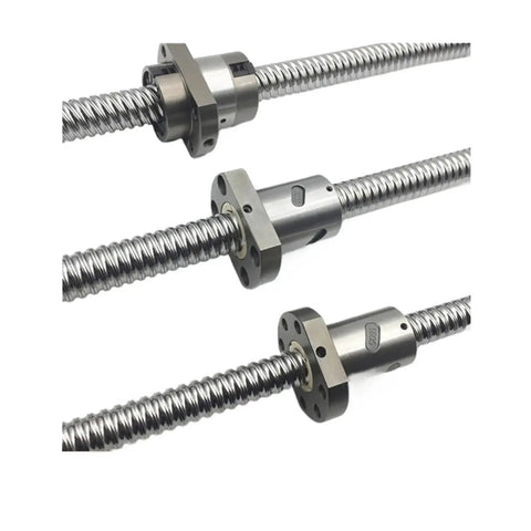 Anti Backlash SFU3205 Ball Screw With Nut 900mm Long RM3205 Series, carbon steel, side view, precision linear motion for CNC