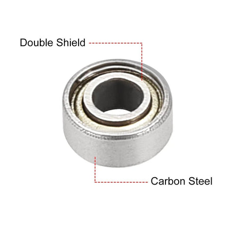 uxcell 683ZZ ball bearing, 3x7x3 mm, double shielded, carbon steel.