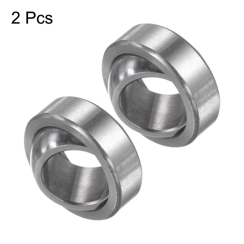 2 pack of GE12C Spherical Plain Bearing 12mm by 22mm by 10mm, sealed radial ball bearings, corrosion resistant, heavy duty for machinery
