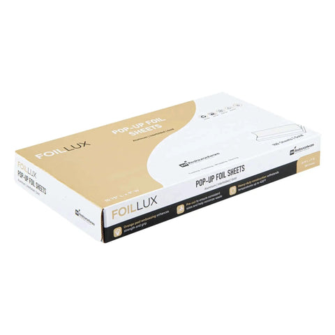 Box of Gold Embossed Pop-Up Foil Sheets 10.8 X 9 Inch Interfolded Greaseproof and Freezable Oven Ready Aluminum Foil Papers