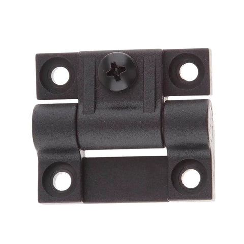 Black four-hole mount hinge, front view, Bearing Hinge Ball Bearing Door Hinges Black Adjustable Torque Position Control Hinges