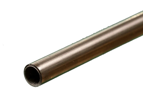 Stainless Steel Round Tube Five Sixteenth Inch Outer Diameter And Twelve Inch Length Twenty Two Gauge One Tube For DIY Projects In Automotive Plumbing Medical Craft Tinkering Models And Architecture Made In USA By K S Precision Metals