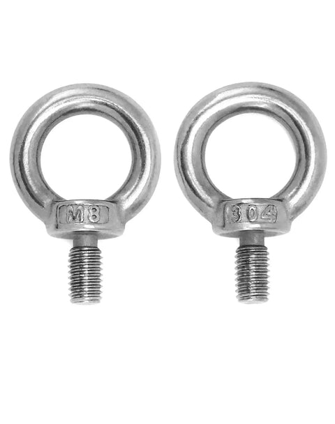Heavy Duty Lifting Ring Eyebolts Set M8 x 14mm 304 Stainless Steel Threaded Eyebolts Eye Nut Fasteners Rust Resistant Hardware 10 Pack