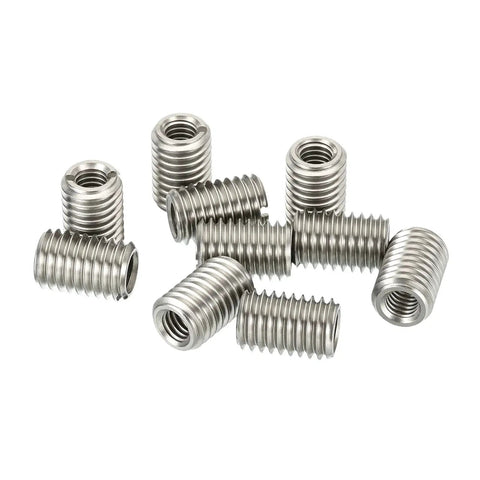 Set of stainless steel thread adapter sleeves, M6x1 male to M4x0.7 female, 15 mm length