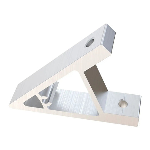Four Piece 45 Degree And 135 Degree Corner Brackets For 2020 Aluminum Extrusion Profiles with Screws And T Slot Nuts, side view.