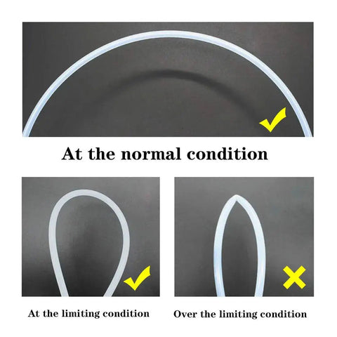 4mm OD Nylon Pneumatic Air Line Tubing Clear 32.8 Ft Long, 2.5mm ID, SAE J844 Tubing bending conditions illustration
