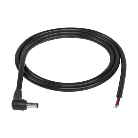 Two Pack DC5521 Power Pigtail Cables 12V 90 Degree 5.5mm X 2.1mm Male Plug To Bare Wire Open End Repair Cord 16AWG