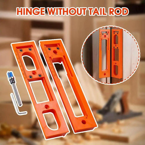 Door Hinge Jig Installation Kit with Adjustable Template and Milling Cutter for Precise Hinge Alignment