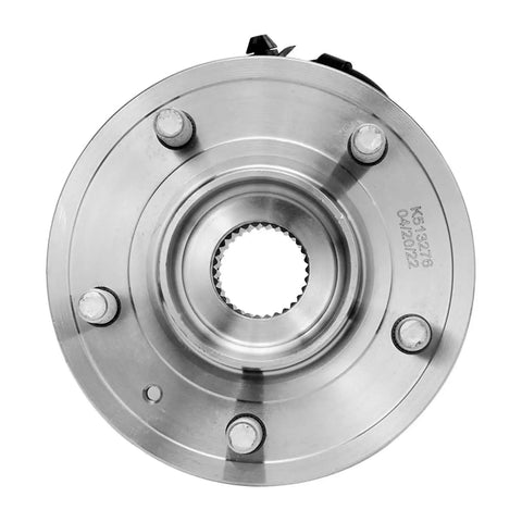 Top view of 4 Piece Front And Rear Wheel Bearing Hubs Assembly With ABS For Chevy Equinox Captiva Sport Pontiac Torrent Saturn Vue Suzuki XL7 2007 To 2015 5 Lug Kit Ready To Roll