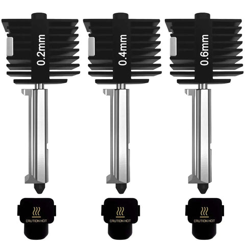 3 Pack Hotend Kit With 0.2mm 0.4mm 0.6mm Nozzles For 3D Printers, Replacement Print Head Compatible With Bambu Lab A1 And A1 Mini