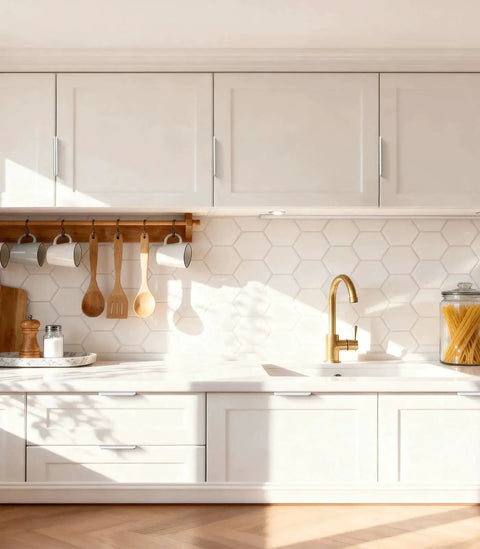 Flat White Modern Cabinet Handles 3 Inch Overall Length Edge Hidden Finger Pulls Invisible Hardware for kitchen cabinets