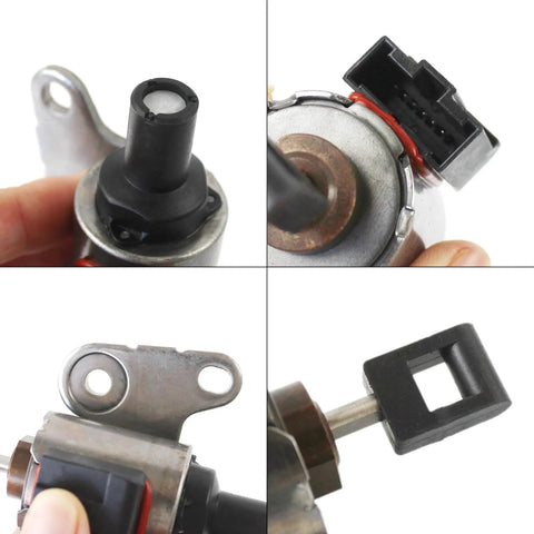 DAYSYORE CVT transmission stepper motor with black plug, metal mounting bracket, and 4-pin connector.