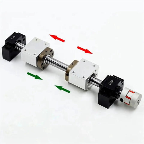 High Performance Ball Screw Nut Assembly For SFU1605 SFU1610 with bidirectional and anti-backlash thread, 500mm length
