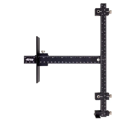 Cabinet Hardware Jig Pro For Easy Knob And Pull Installations, Adjustable Drill Guides, Reversible Design, side view.