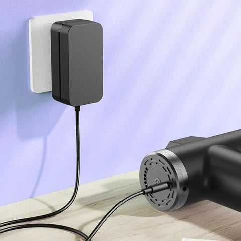 AC To DC 24V Power Supply Adapter For LED Strip Lights Surveillance Cameras CCTV External Hard Drives Monitors And More With Four Foot DC Cord And 2A Output plugged into wall