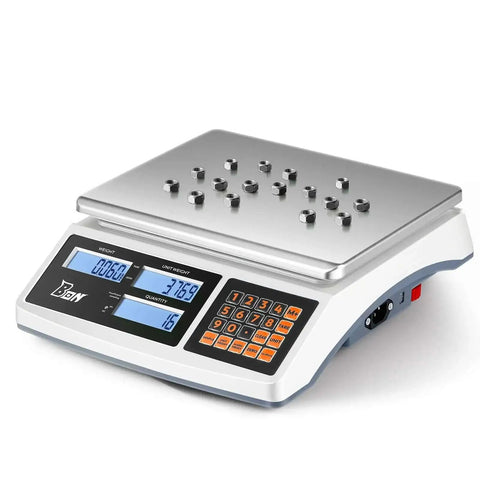 30Kg Digital Counting Scale With 0.1g Precision, Battery Powered Industrial Scale for small parts and pieces on a stainless steel platform